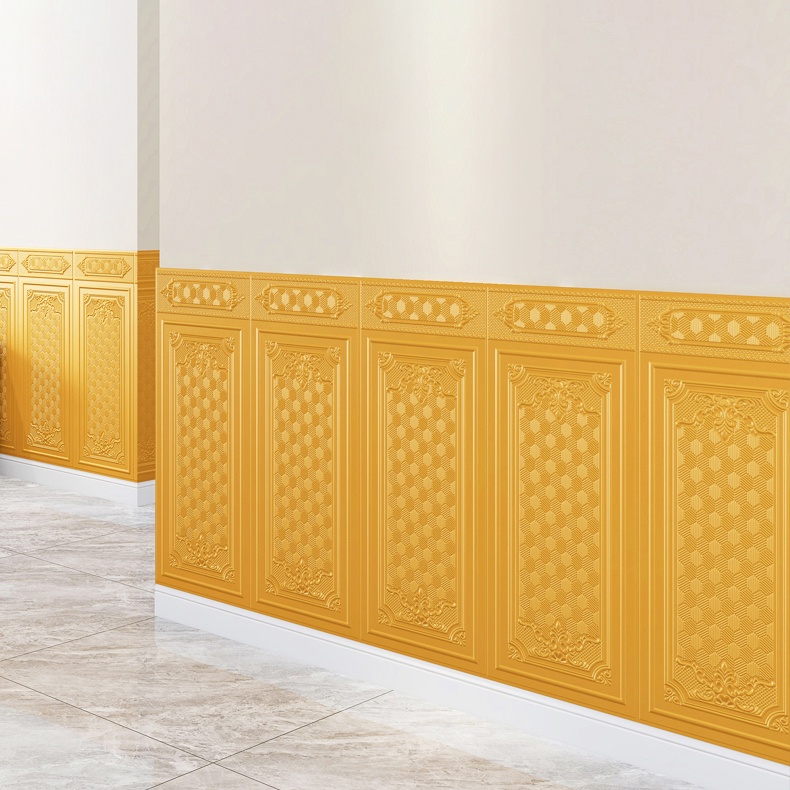  Paket 10 Lembar Wallpaper Foam 3D Motif 70 x 90 CM Wallfoam Dinding Motif Pintu Jati Stiker Panel Dinding-7