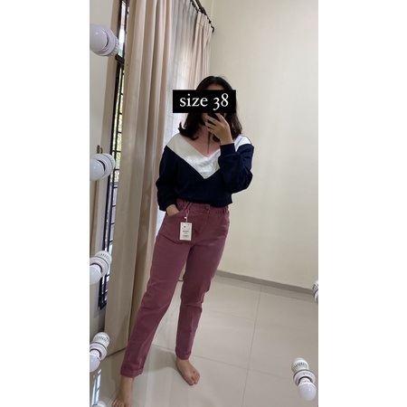 Bershka Elasticated High Waist Pants