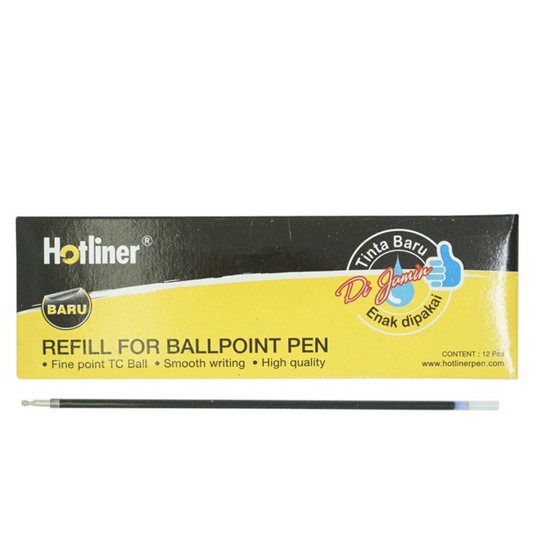 

REFIL BULPOINT/REFIL BULPEN/ISI BULPEN MEREK HOTLINER WARNA HITAM / BIRU / MERAH (Isi 12 biji)