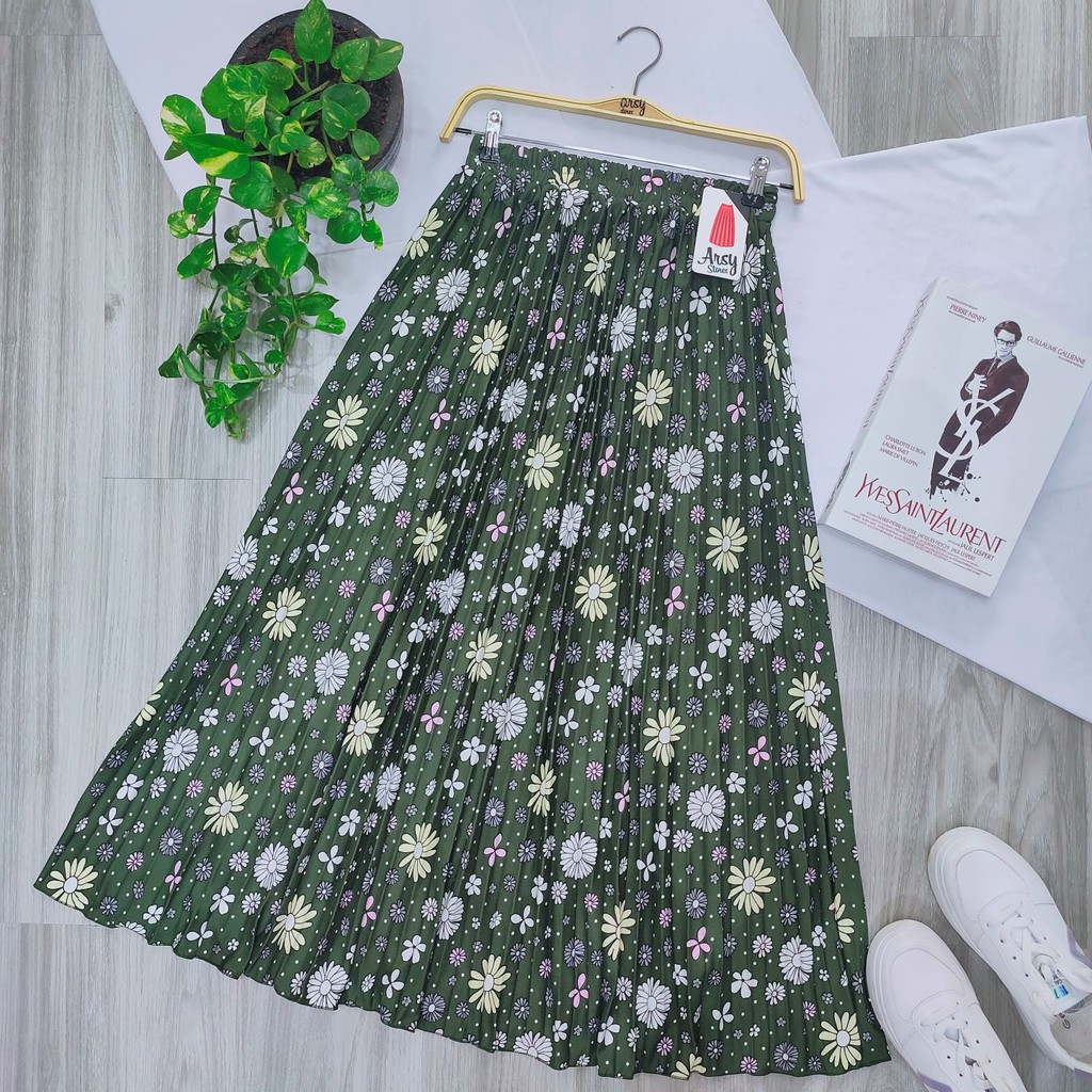 Renira Skirt Bawahan Rok Wanita - Hyget Premium All Size-ARMY