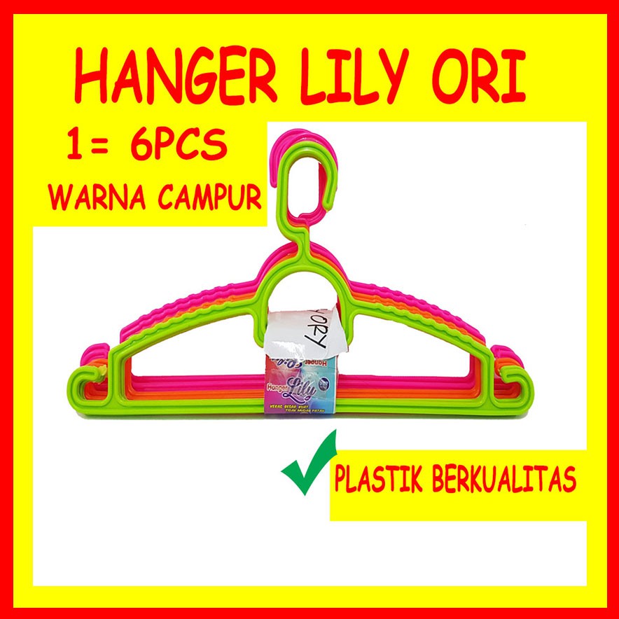 Hanger Baju/ Gantungan Baju Plastik Original HW007/ Hanger Lily Ori