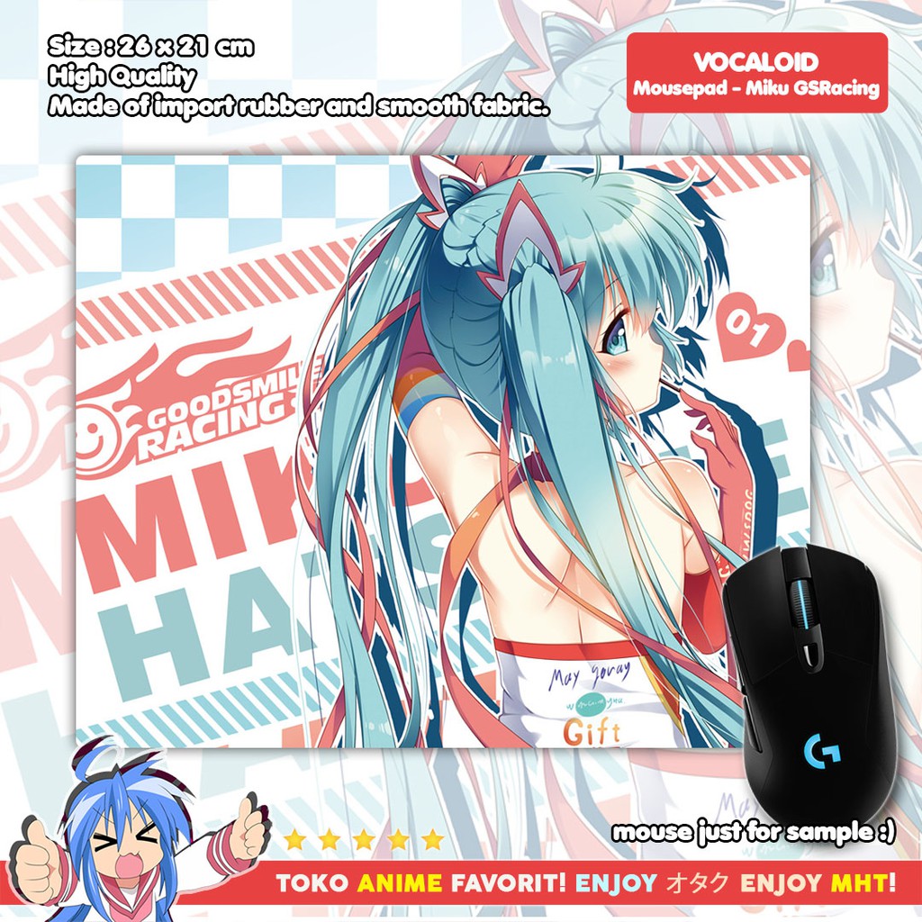 Mousepad Anime Vocaloid - Hatsune Miku GS Racing