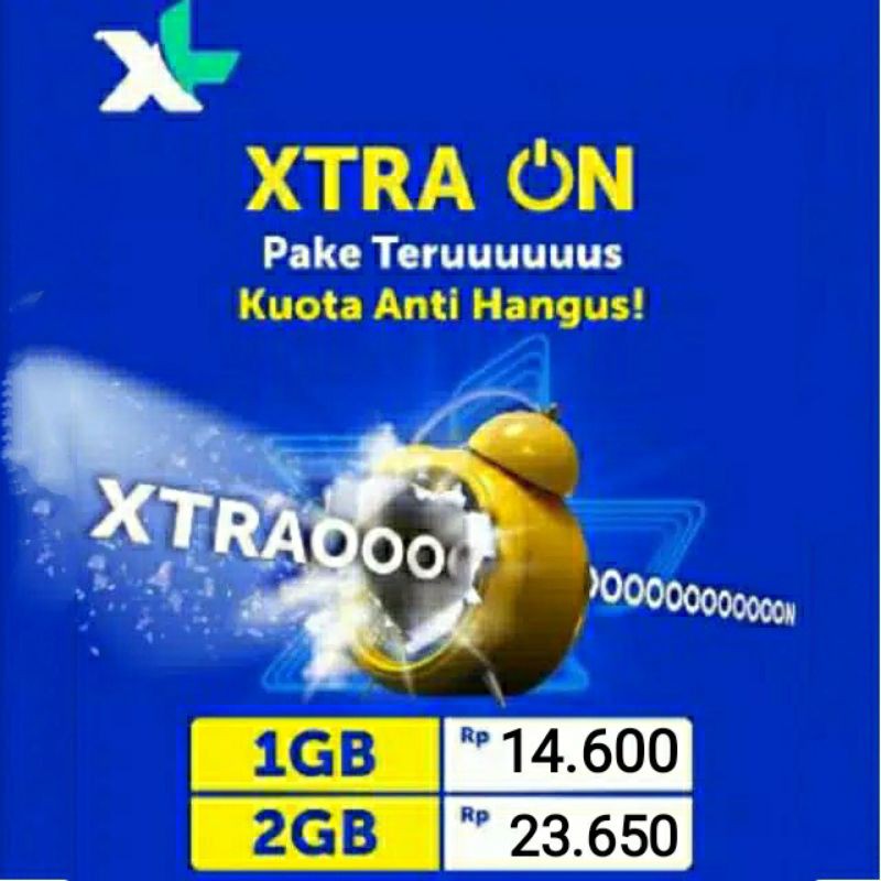 Kuota XL Xtra On 1GB 2GB UNLIMITED