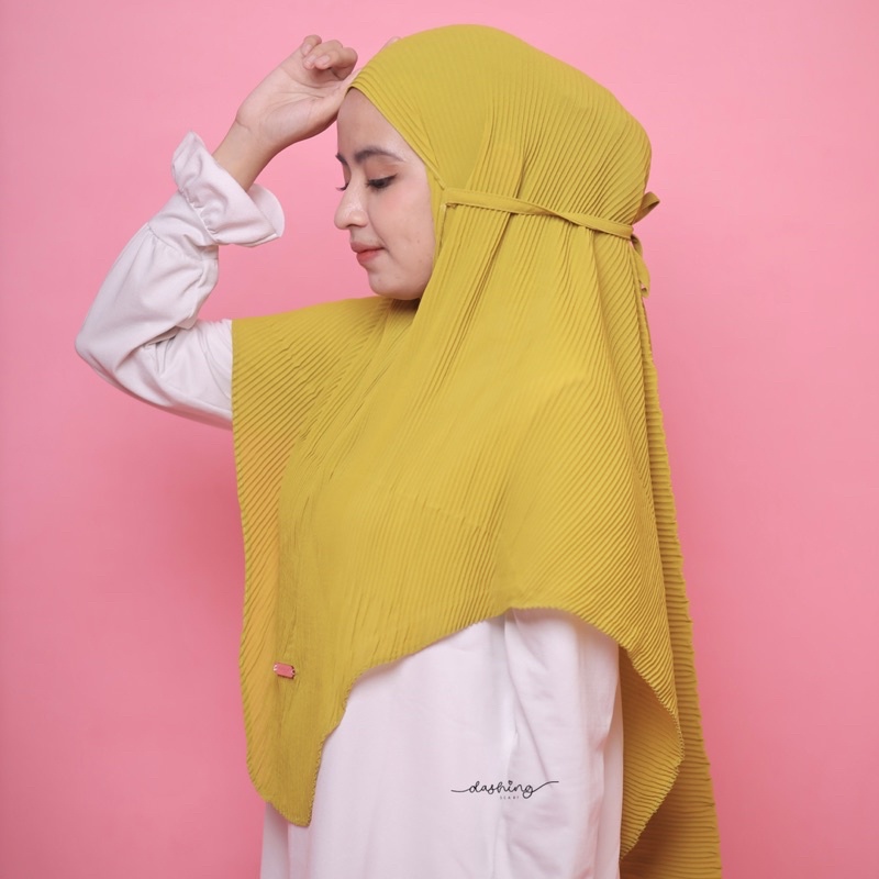 BERGO PLISKET/HIJAB PLISKET INSTAN/BERGO TALI PLISKET