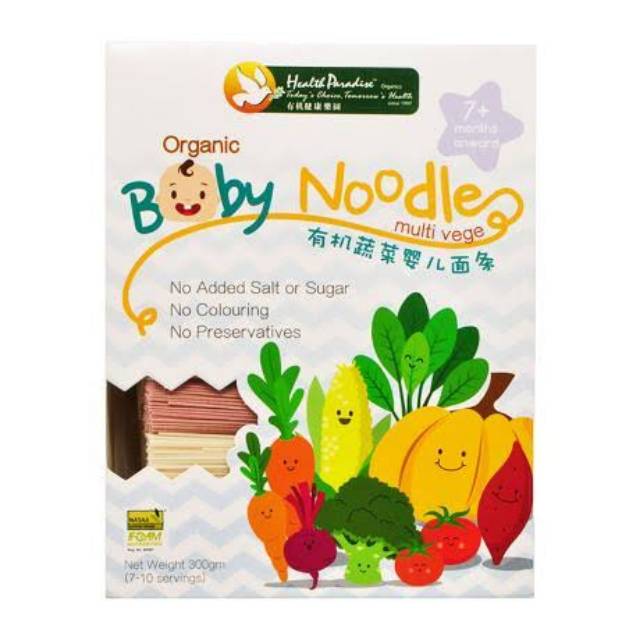 

Health paradise organic baby noodle multi vege 300 g