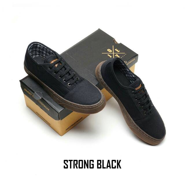 (CCOD) Sepatu Lokal Shoes Local Pride Joey Strong Authentic Low Cut Black Gum