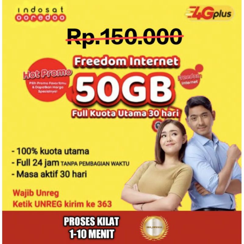 INDOSAT 50GB 24 JAM PROMO
