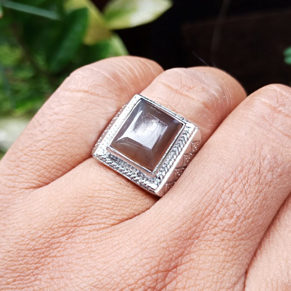 CINCIN BATU NATURAL FOSIL KAYU SECANG LANGKA EKSLUSIF