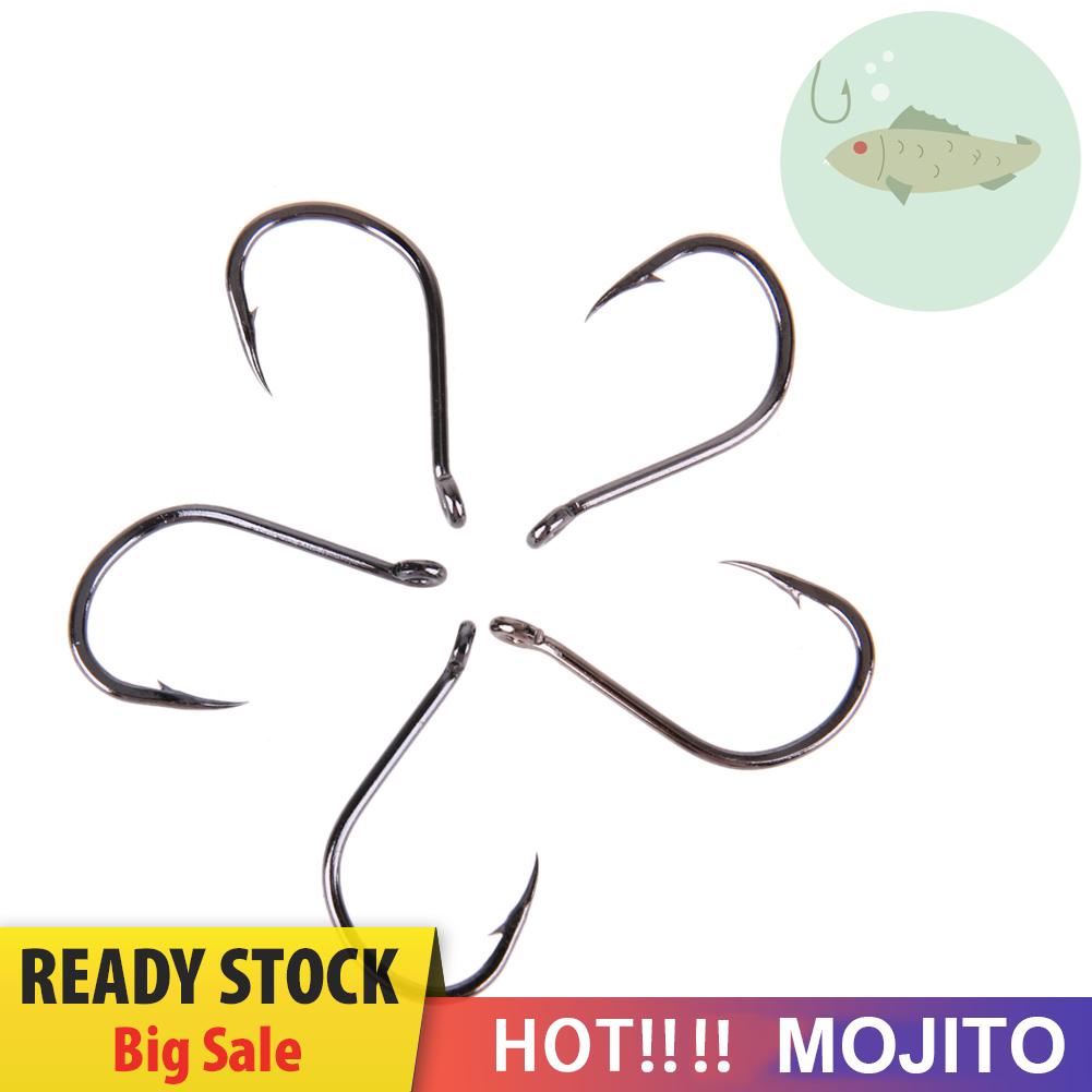 MOJITO Fishing Hook Jig Hooks with Hole Fly Fishing Tackle Box Carbon Steel Fishho