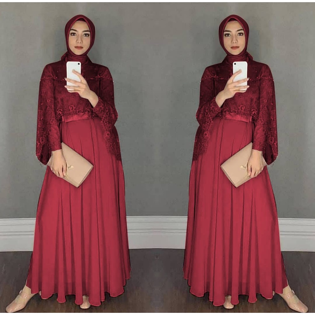 XVC - PROMO MAXI DRESS / READY STOCK LANGSUNG ORDER SAJA/ MAXI CHIKITA / MAXI IVORY/ MAXI IVORA/MAXI MIKAYLA / maxi nuraini-CHIKITA MAROON