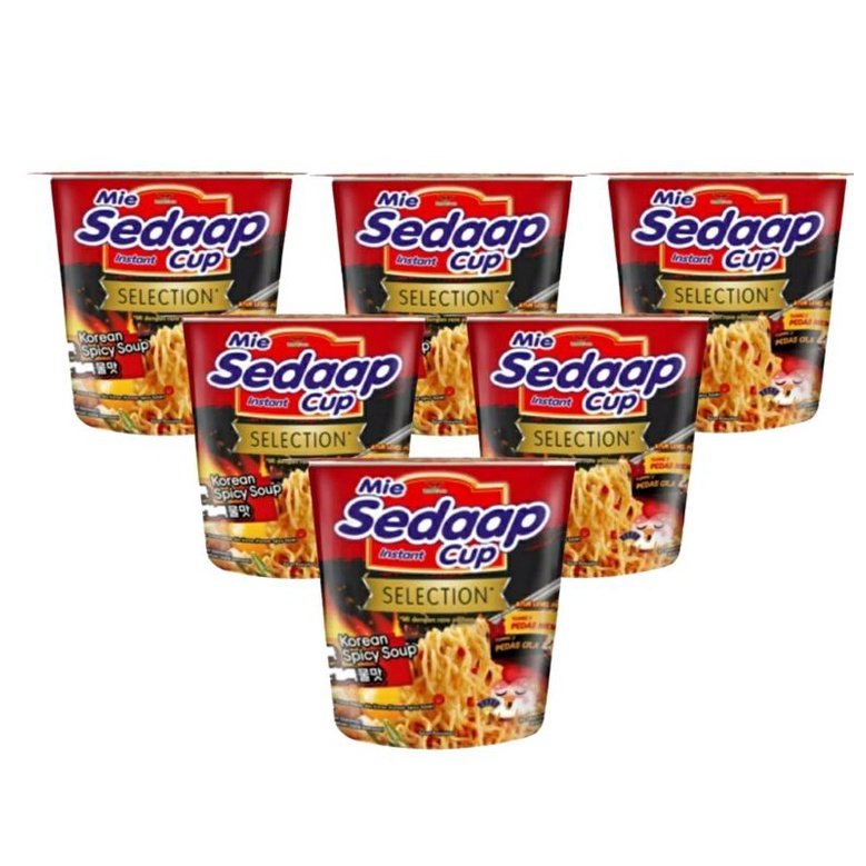 

Mie Sedaap Cup Korean Spicy Soup Mi Instant Selection 75gr Paket 6 Pcs