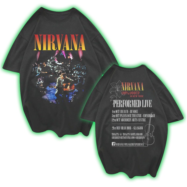 nirvana unplugged T-shirt (OVERSIZED) Kaos Band Nirvana