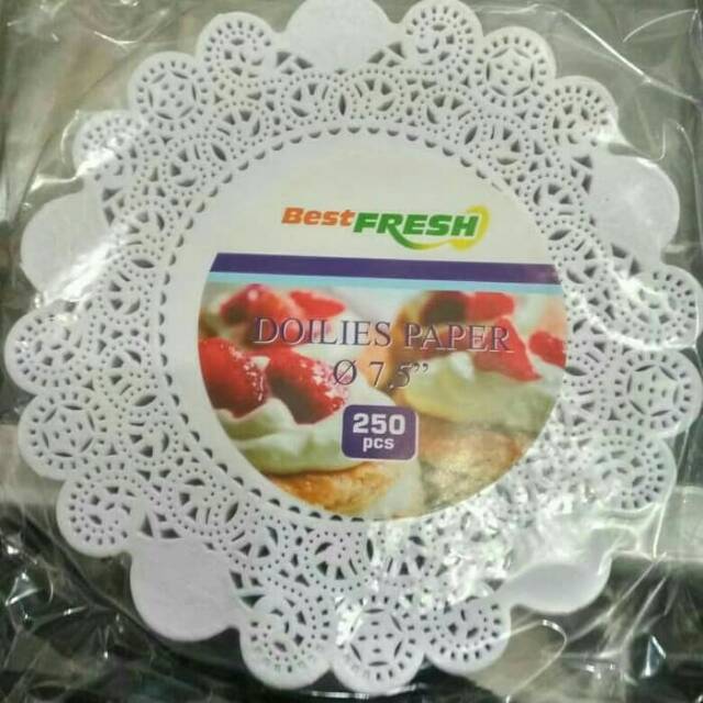 ALAS TOPLES KUE KERING / ALAS KUE KERING / ALAS KERTAS DIAMETER 7,5" ( ISI +/- 250 PCS )