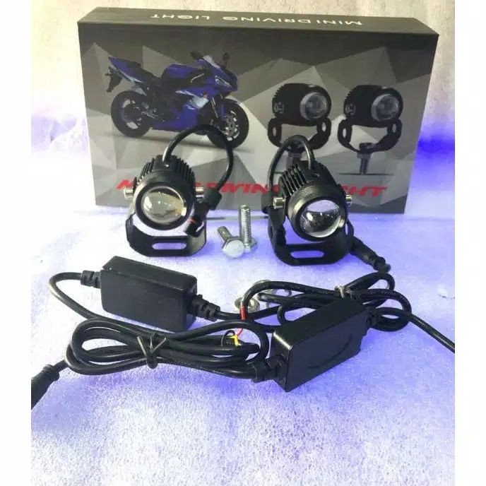 LAMPU LED FOGLAMP LASER D2 MINI DRIVING LIGHT LED LAMPU SOROT MINI BULAT HI