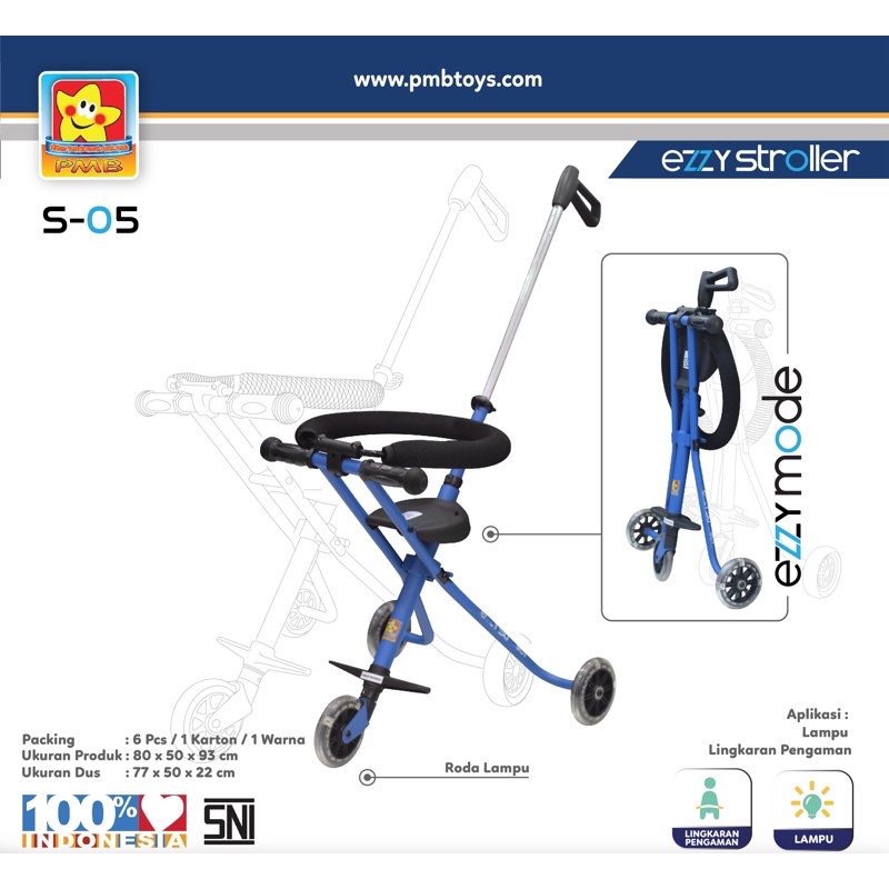 STROLLER ANAK/KURSI DORONG ANAK/BABY STROLLER DUDUK PMB EZZY S-05