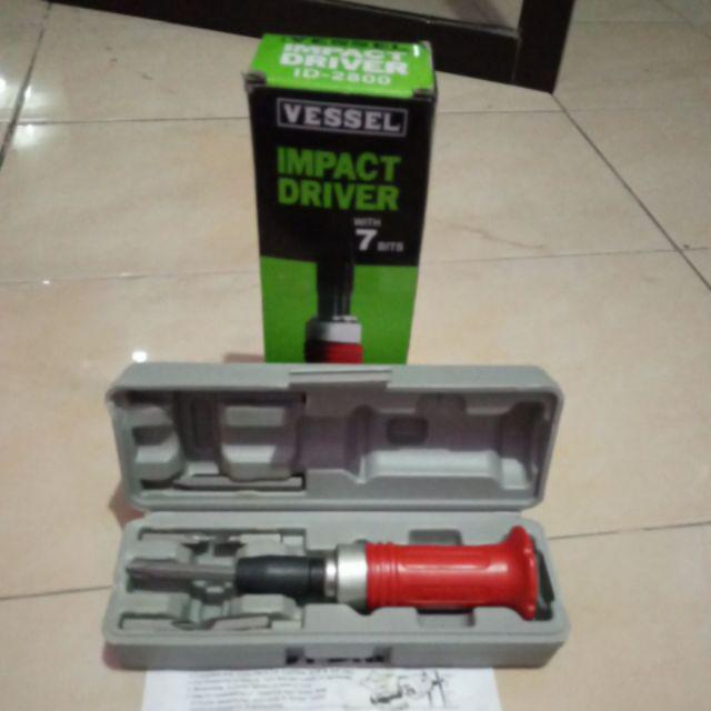 Vessel Obeng Gedor Set / Obeng Ketok Impact Driver  Set 7pcs