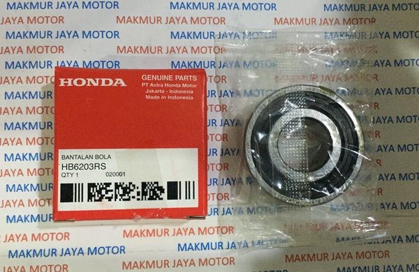 Bearing / Laher / Bantalan Roda 6203RS (AHM) (Asli Honda)