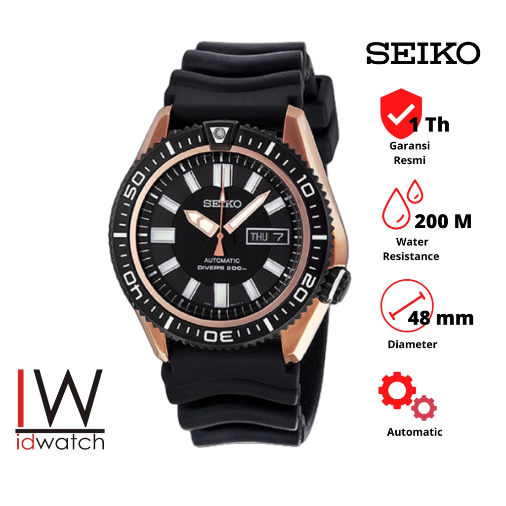 Seiko SKZ330K1 Automatic Stargate Divers Jam Tangan Pria Original SKZ330 Cowok Sports Diving