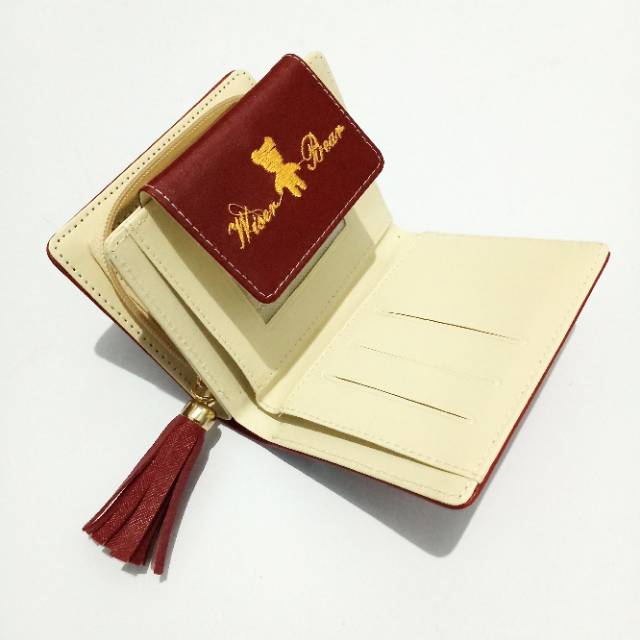 Promo dompet lipat wanita/merah maroon