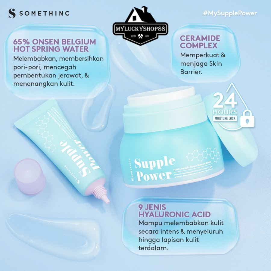 Somethinc Supple Power Hyaluronic 9+Onsen Moisture Bomb Gel Moisturizer