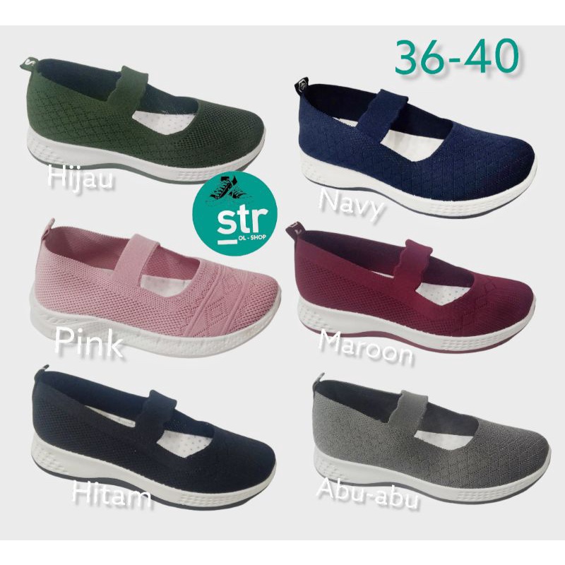 SEPATU WANITA FASHION SLIP ON RAJUT KDM IMPORT TERLARIS VIRAL//SEPATU SLIP ON, JOGING// SEPATU RUNNI