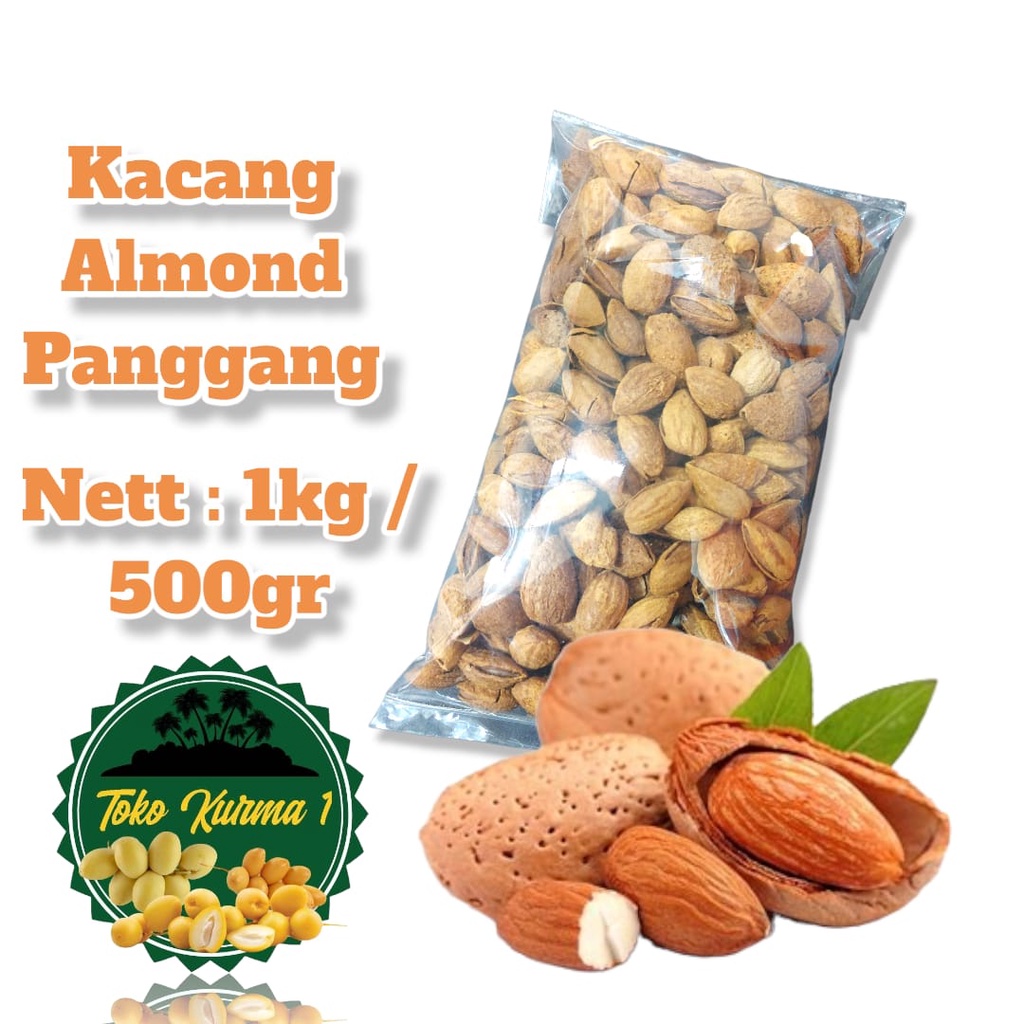 

kacang almond roasted 1kg original ( sudah matang)