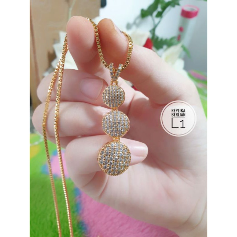 Kalung Replika Berlian Gold Super Mewah N06032014