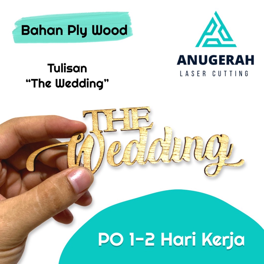 Tulisan The Wedding Kayu / Tulisan The Wedding Aksesoris Mahar / Kebutuhan Mahar The Wedding