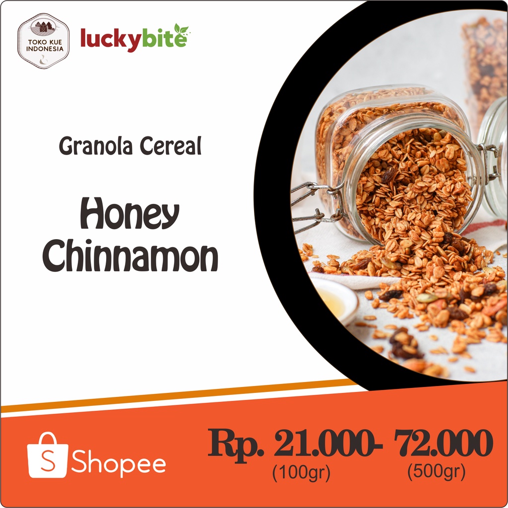 

Menu Makanan Sarapan Healthy Sereal GRANOLA SEREAL HONEY CINNAMON Oatbits Murah Diet Rendah Kalori