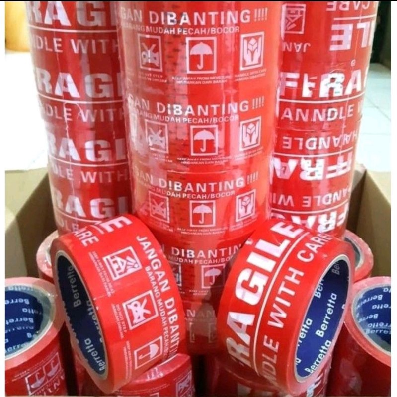 

Lakban Fragile Merah