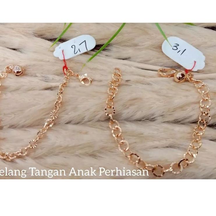 SALEE.. GELANG RANTAI NORI PRIA WANITA LAPIS EMAS 18K