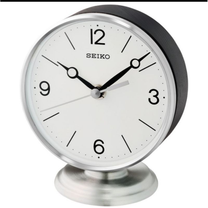 Seiko Qxg150s#QXG150#jam meja Seiko qxg150s#desk clock Seiko Qxg150s#jam meja Seiko almunium &kayu