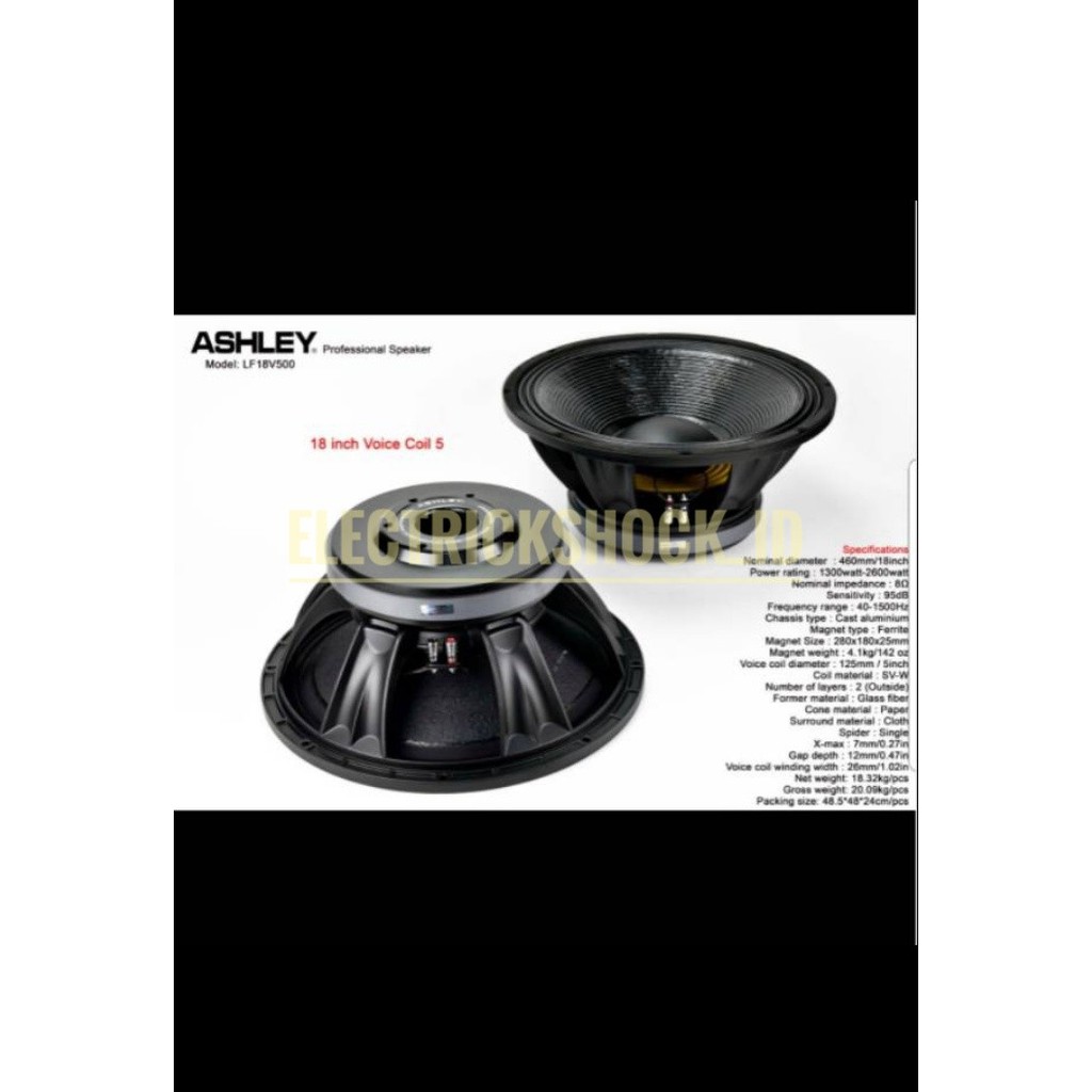 SPEAKER COMPONENT ASHLEY LF18V500 ORIGINAL 18 INCH ASHLEY LF 18V500