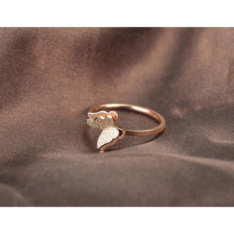 Cincin Wanita Titanium Korea Model Kupu - ercassia