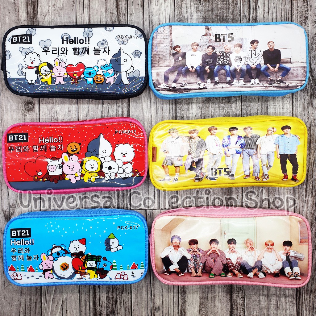 KOTAK PENSIL BTS BT21 TEMPAT ALAT TULIS BT21 BTS 