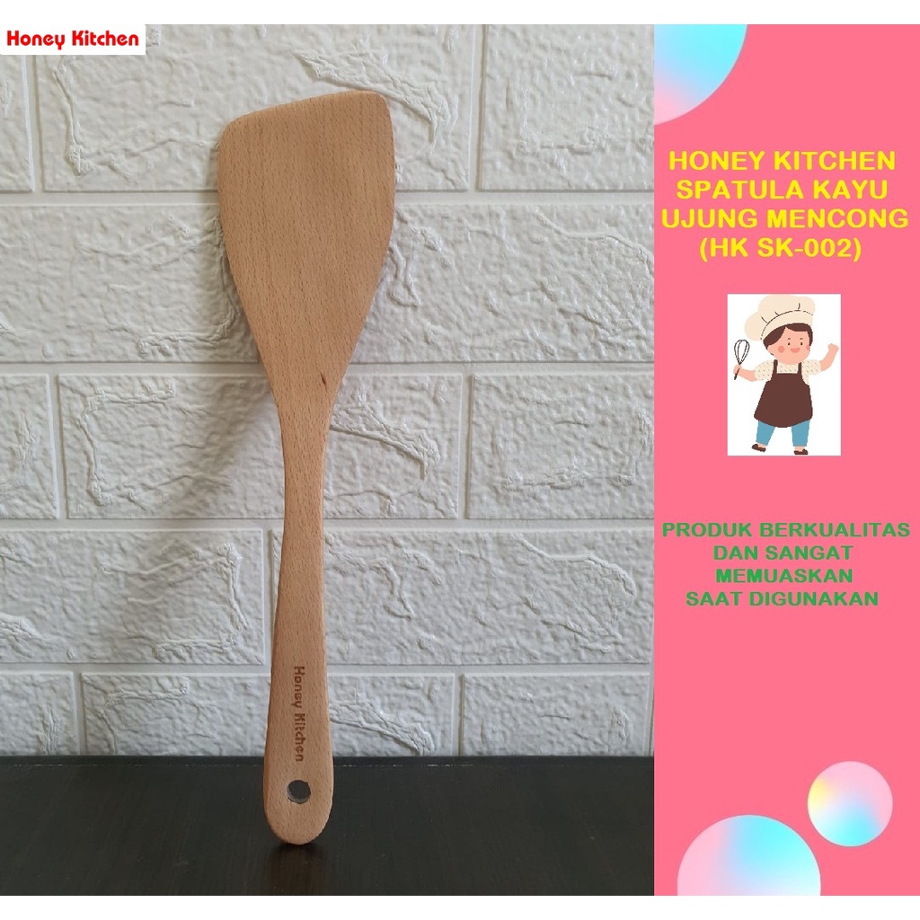 TURNER SPATULA SODET SUTIL KAYU MENCONG BERKUALITAS HONEY KITCHEN