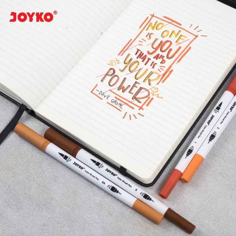 

Joyko Brush Pen Double Tip 12 Varian Warna / bolpoint keren