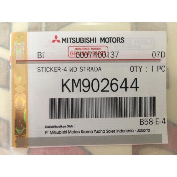 stiker strada triton 4wd 10 pack