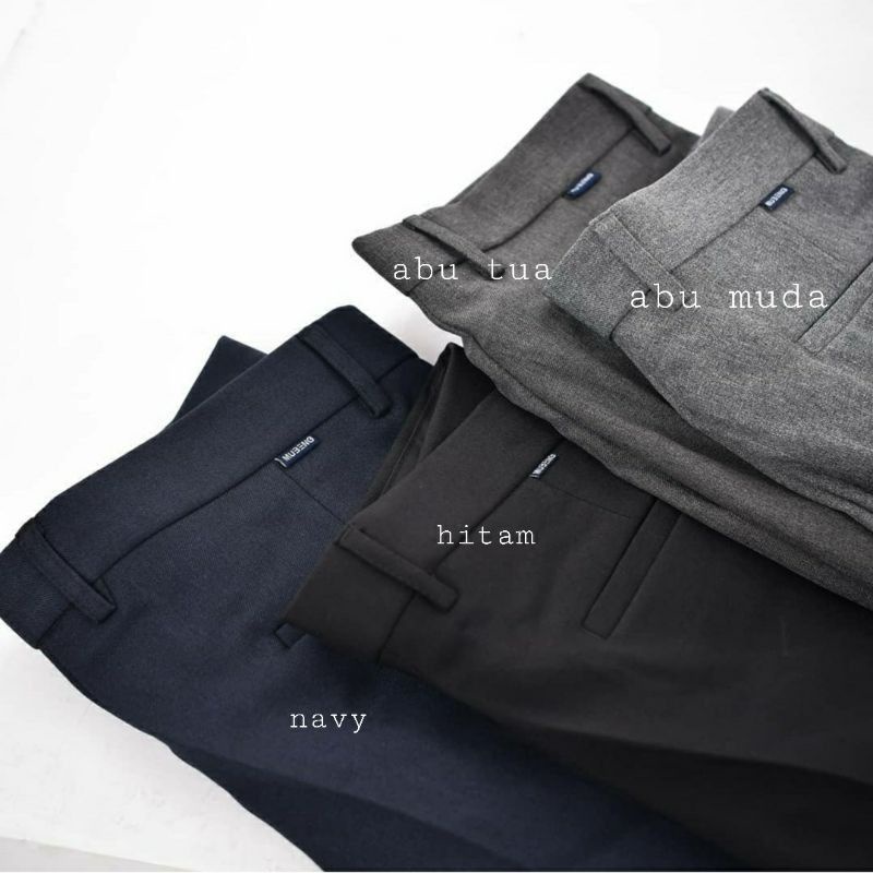 CELANA KANTOR PRIA SLIMFIT BAHAN WOOL UNTUK KERJA