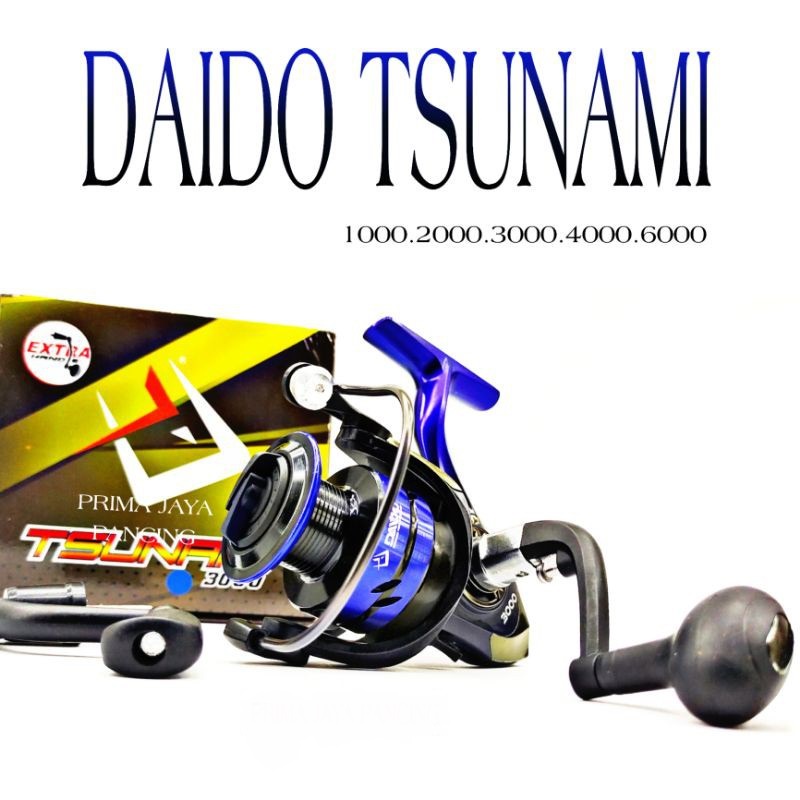 REEL SPINNING DAIDO TSUNAMI 1000-6000 FREE HANDLE ORIGINAL 6BALLBEARINGS REEL PANCING TERLARIS