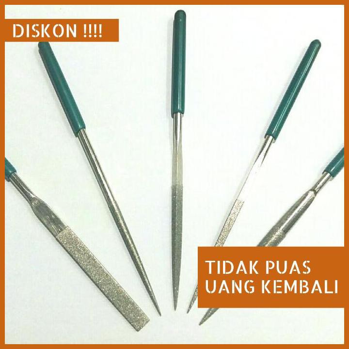 

TERMURAH KIKIR INTAN / DIAMOND NEEDLE FILE 5MM X 180MM SET ISI 5PCS TERBATAS
