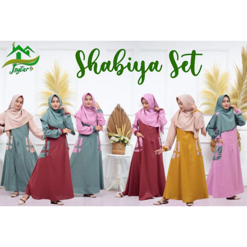 Gamis shabiya set gamis katun madina gamis terbaru gamis kombi gamis 2021