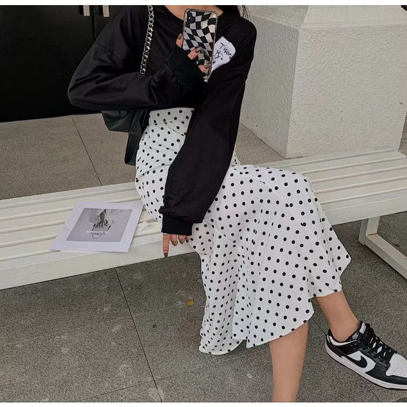 POLKA SKIRT/ROK POLKADOT/ROK WANITA-1