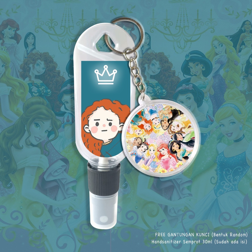 (FREE GANTUNGAN KUNCI) HAND SANITIZER SPRAY 30ML/ PRICESS ANIME EDITION