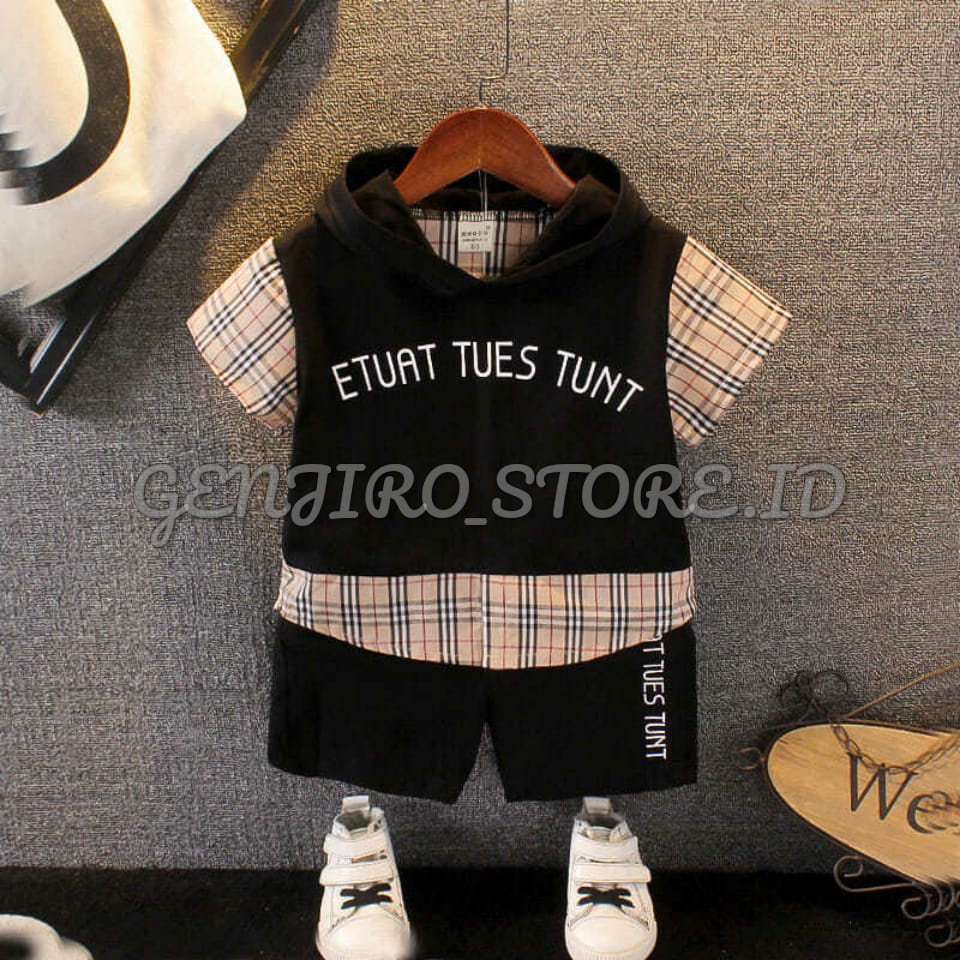 GENJIRO_STORE.ID/SETELAN ANAK LAKI LAKI/SETELAN HOODIE/SETELAN SWITER/CELANA PENDEK/UNTUK USIA 6 BULAN - 4 TAHUN/BISA COD