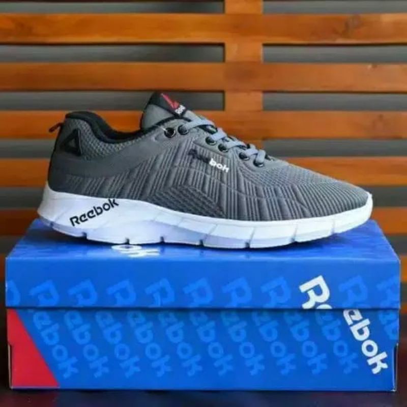 Sepatu Sneakers RBK Turbo Grey  Sepatu sport  Sepatu Pria/Wanita  Sepatu Olahraga  Sepatu running   sepatu flat   sepatu sekolah   Sepatu murah  Sepatu running