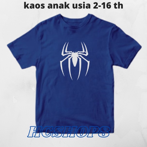 Kaos Anak Ideal Spiderman Usia 2-16th Unisex Cowok Cewek Kaos Oblong Anak Pakaian Anak Laki Laki Perempuan