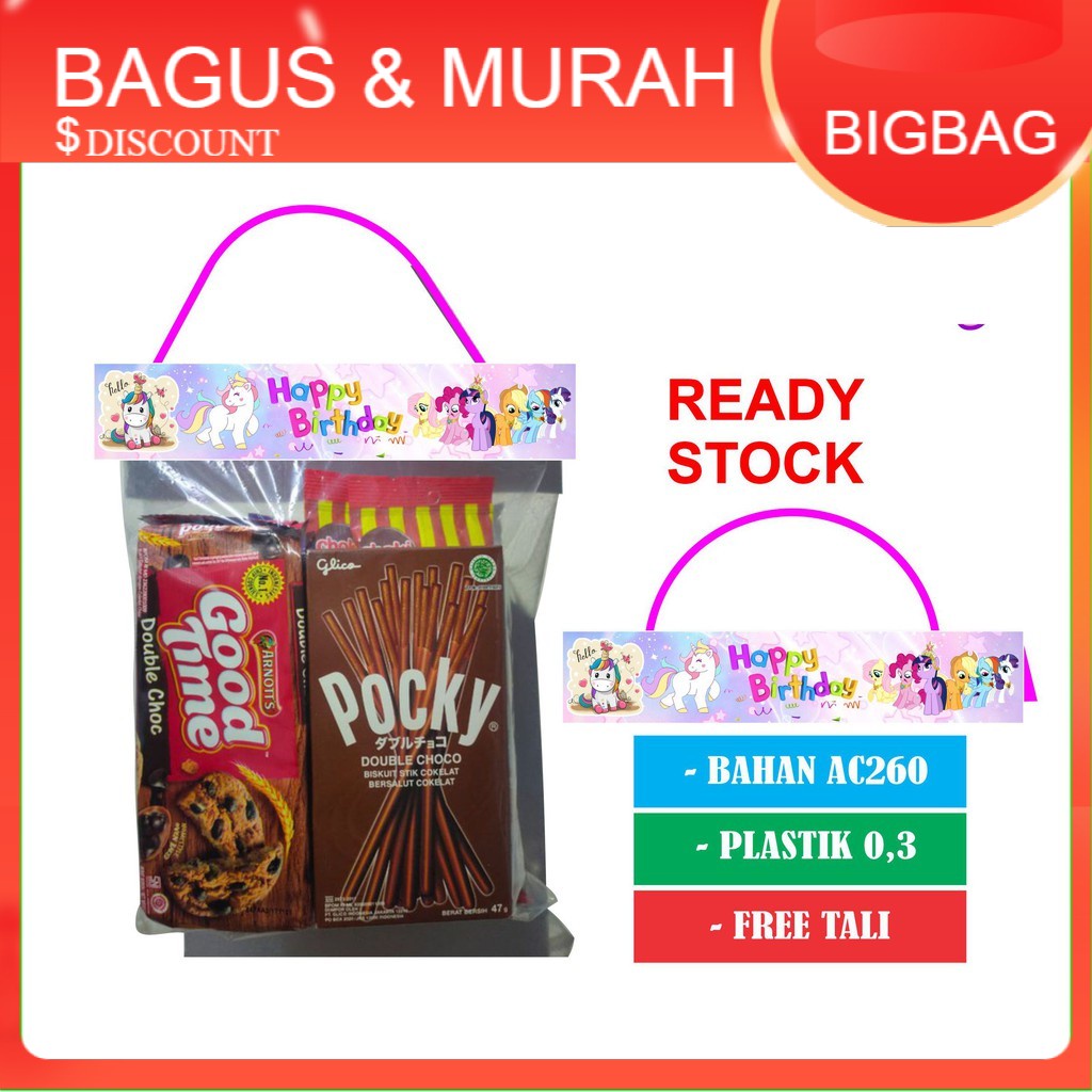 

TAS ULTAH TERLARIS / TAS ULANG TAHUN / TAS READY STOK Snack BIGBAG SHOP