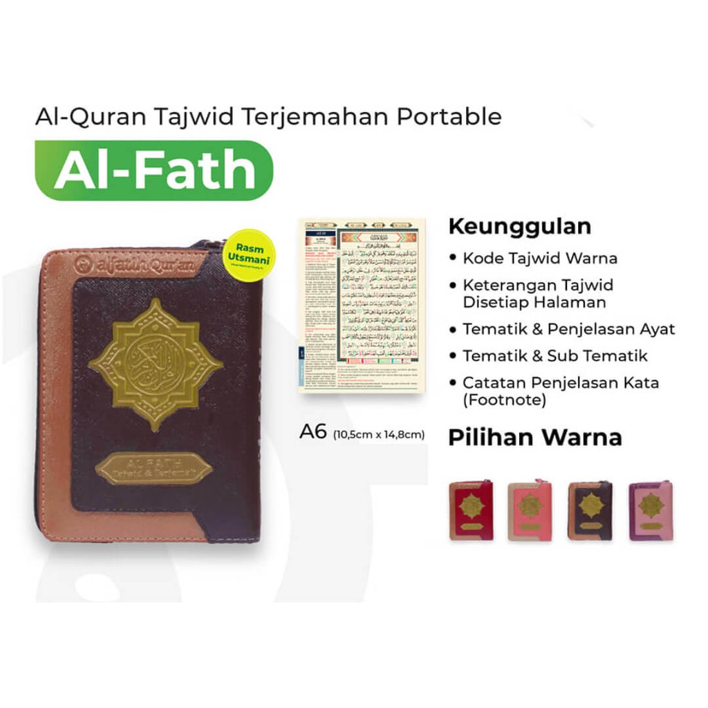 Mushaf Al Quran Al Fatih Tajwid Terjemahan A6