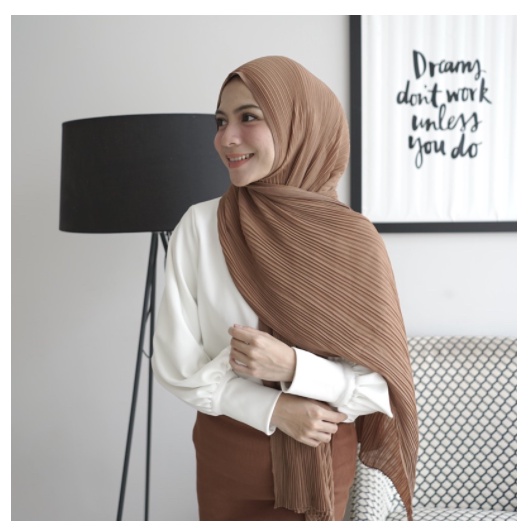 PASMINA PLISKET - ANAY / JILBAB PASMINA POLOS FULL PLISKET TERMURAH
